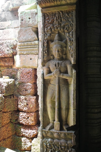 Basrelief in Preah Khan in Siem Reap