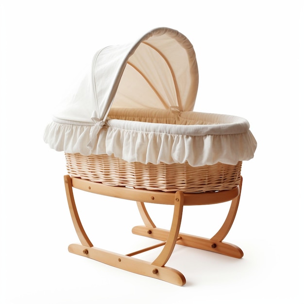 Bassinet auf weißem Hintergrund