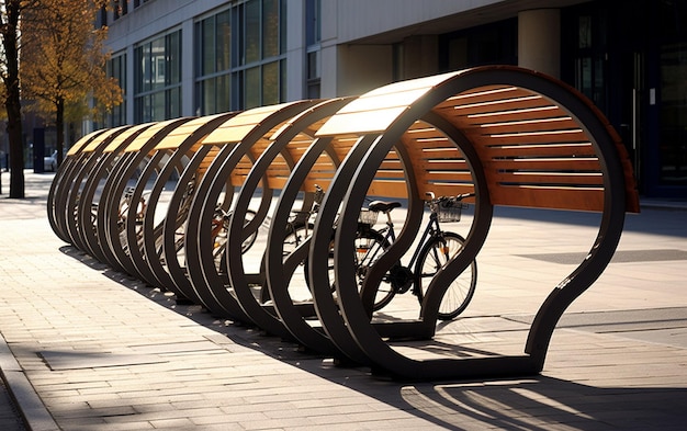 Bastidores de acero esenciales para estacionamiento de bicicletas