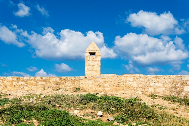 Bastión de la ciudadela Fortezza en la ciudad de Rethymno Creta Grecia