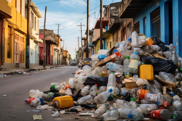 basura esparcida por las calles