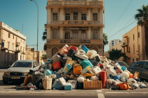 basura esparcida por las calles