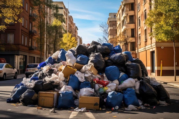 basura esparcida por las calles