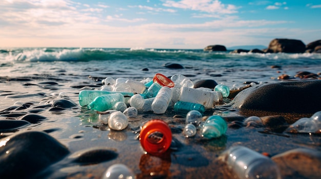 basura en la playa IA generativa