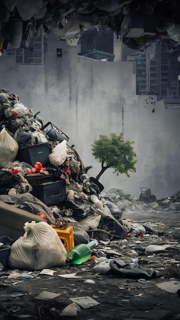 Foto basura de vertedero