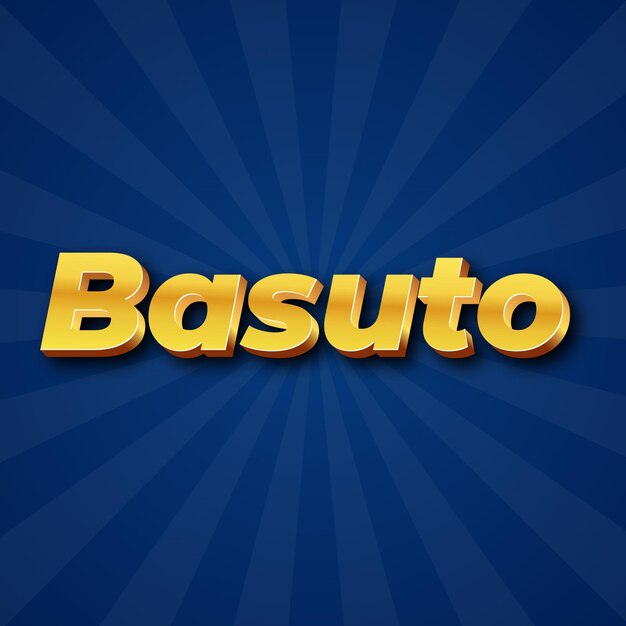 Basuto Text-Effekt Gold JPG attraktiver Hintergrund Karte Foto Konfetti