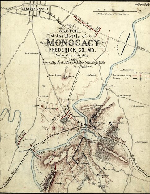 De la Batalla de Monocacy 1864 Maryland del Informe del 2. ° Cuerpo