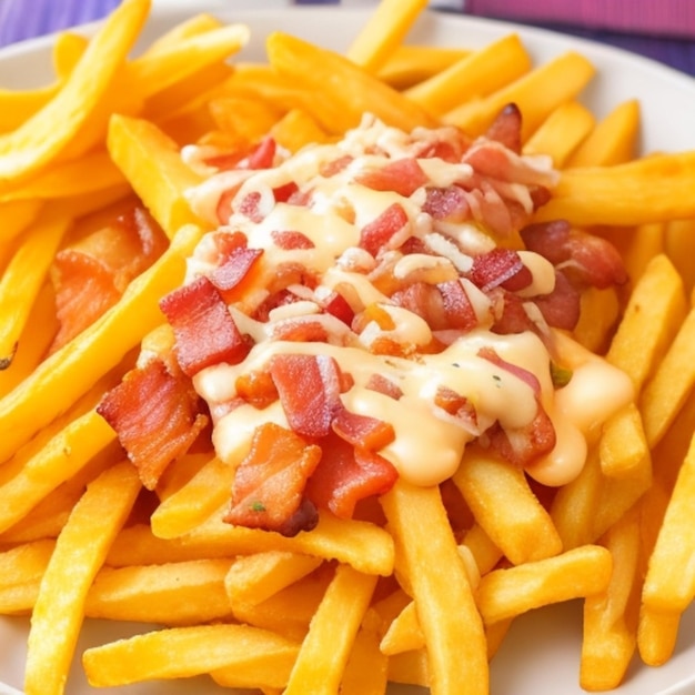 Foto batata com bacon