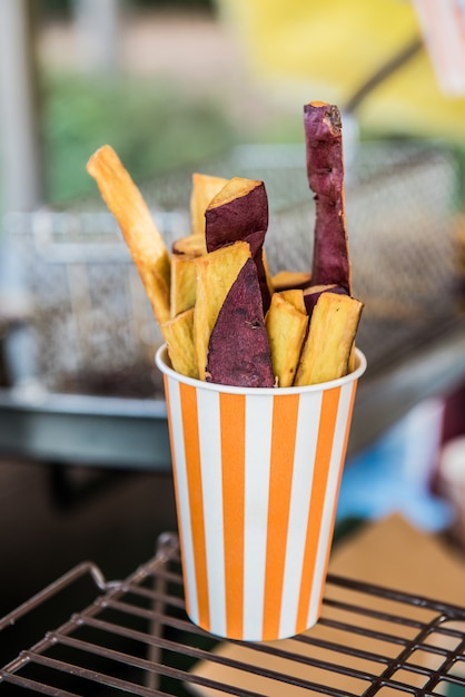 Foto batata doce assada japonesa, comida e lanche