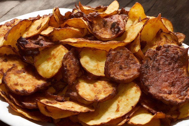 Batata frita crocante com churrasco e arte generativa por IA