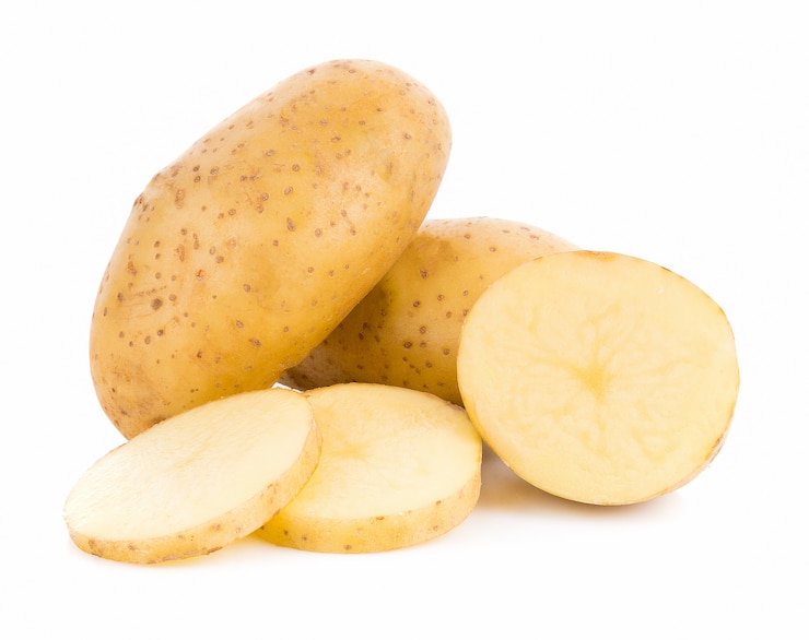 Foto batata isolada em fundo branco