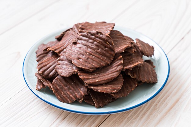 Batatas fritas com chocolate