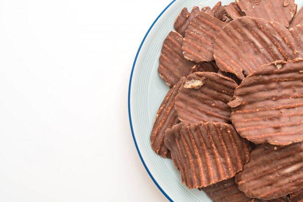 batatas fritas com chocolate