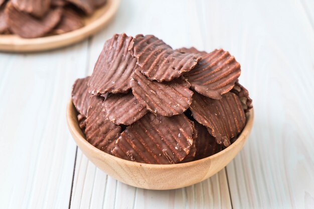 Batatas fritas com chocolate