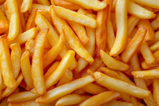 Foto batatas fritas como fundo batata frita