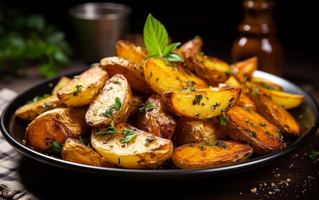Batatas Fritas Crocantes e Irresistíveis Uma Foto Culinária Generativa de Ai