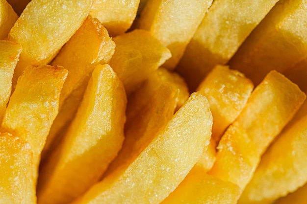 Batatas fritas de perto