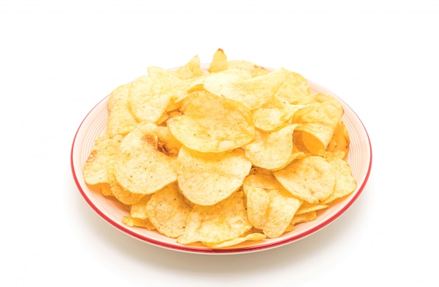 Batatas fritas em branco
