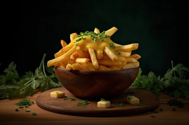 Foto batatas fritas em um prato