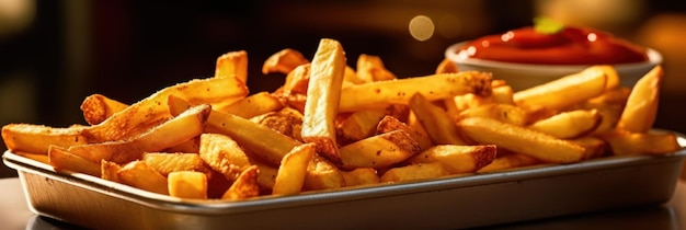 Foto batatas fritas generativas ai