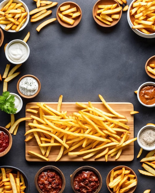 Batatas fritas saborosas