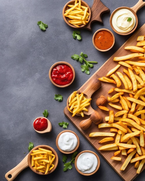 Batatas fritas saborosas