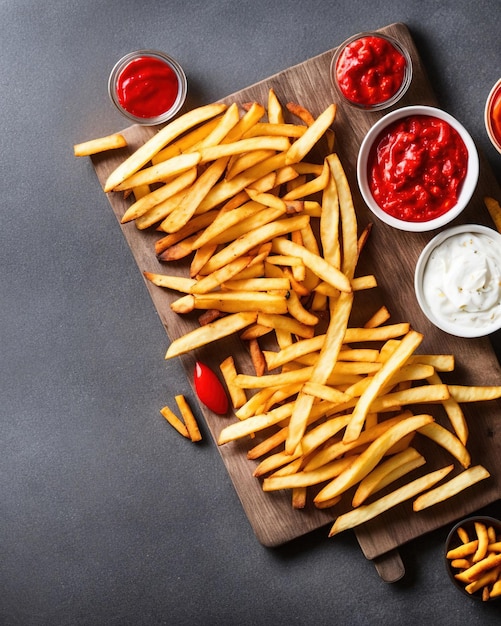 Batatas fritas saborosas