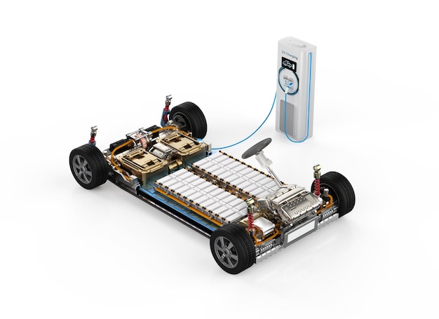 Bateria de carro elétrico plug in com estação de carregamento ev