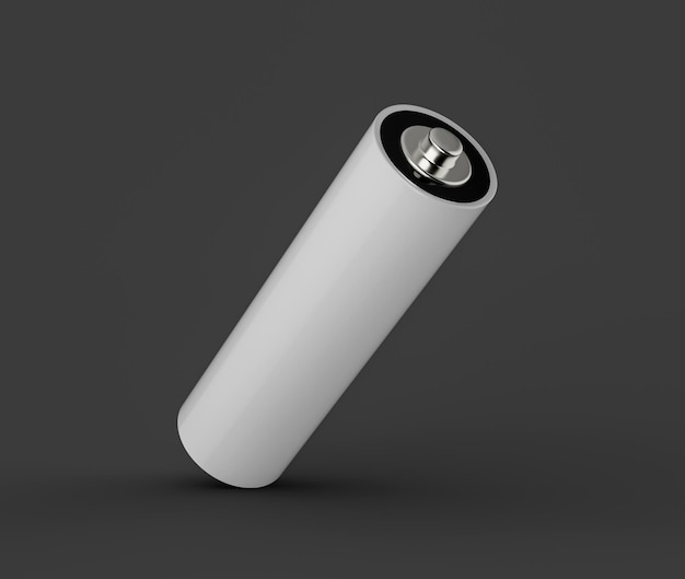 Bateria de tamanho AA isolada em fundo branco bateria recarregável em branco aa ou ilustração 3d aaa