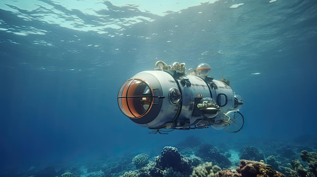 Bathyscaphe für Tiefseetaucher