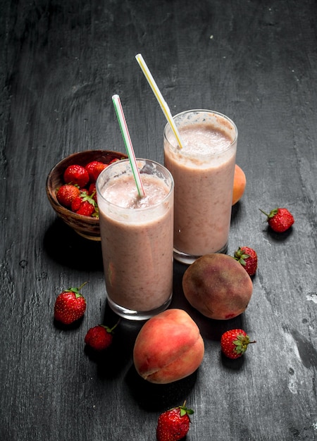 Batido de bayas con frutas.