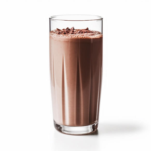 Batido de chocolate en vaso