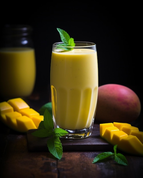 Batido cremoso de mango lassi Imagen generativa de IA