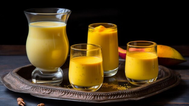 Batido cremoso de mango lassi Imagen generativa de IA