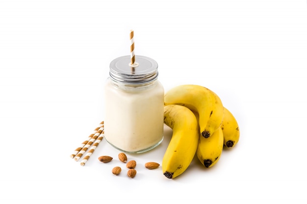 Batido de banana em jar