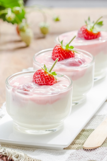 batido de fresa con fresas