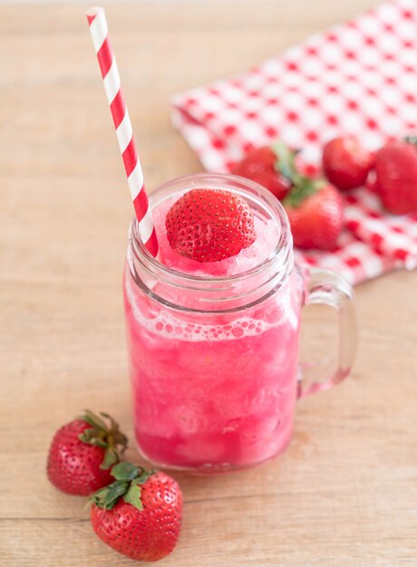 batido de fresa fresca