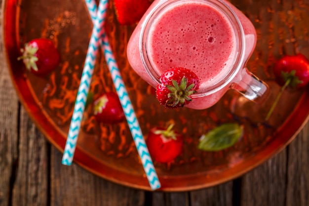 Batido de fresa.