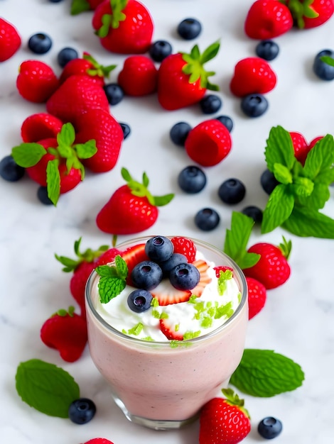 batido con una mezcla de frutas exóticas como