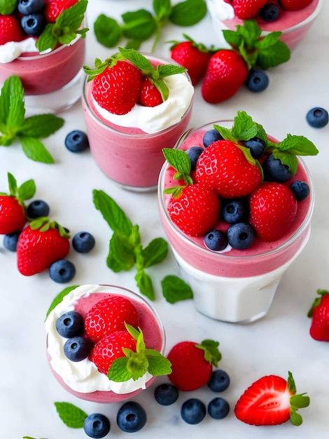 batido con una mezcla de frutas exóticas como