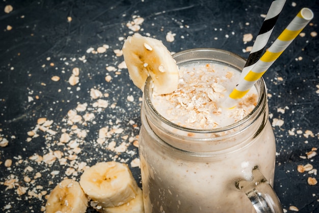 Batido de plátano con avena