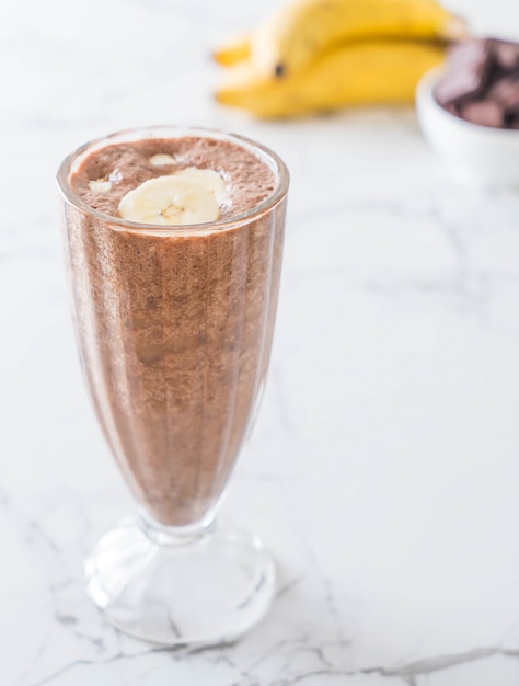 batido de plátano y chocolate