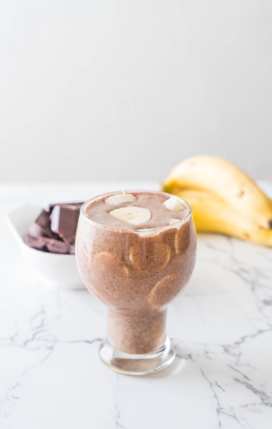 batido de plátano y chocolate