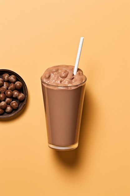 batido de proteínas de chocolate