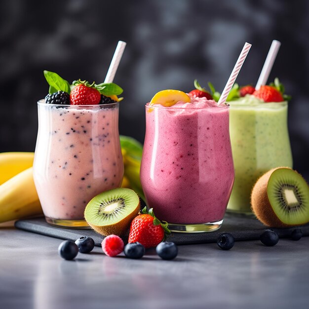 batidos de frutas frescas