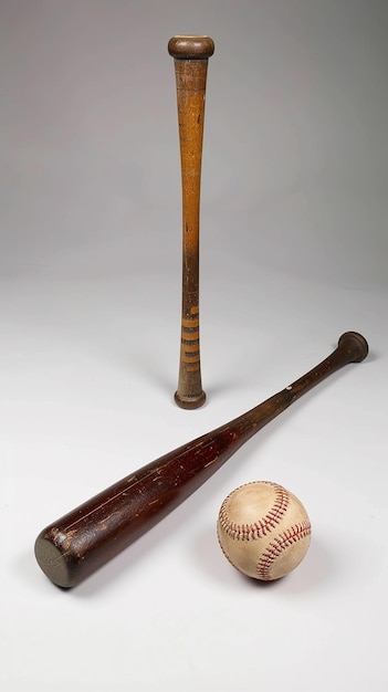 Batón de béisbol y bate de béisball