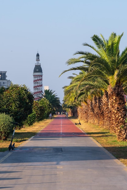 Batumi Geórgia 30 de agosto de 2022 Avenida à beira-mar de Batumi Viagem