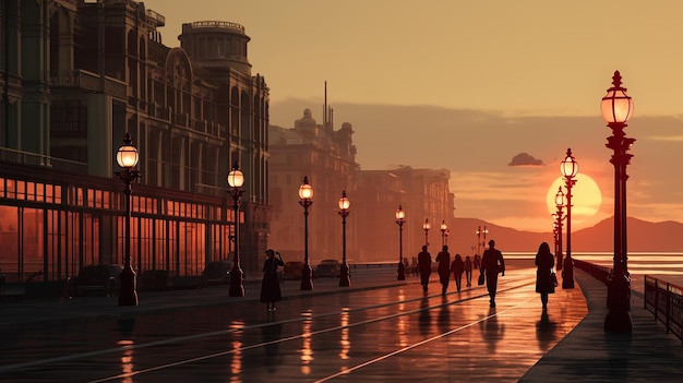 Foto batumi georgia agosto batumi frente ao mar fundo