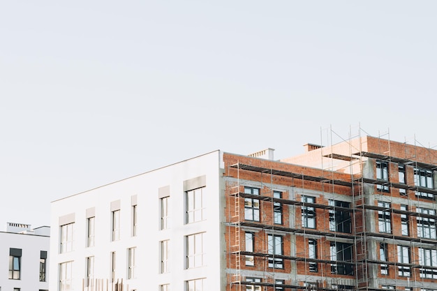 Bau eines neuen Wohnhauses auf der Baustelle