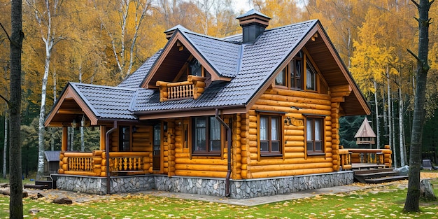 Bau von Häusern aus Holz